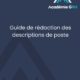 Guide De Rédaction Des Descriptions De Poste